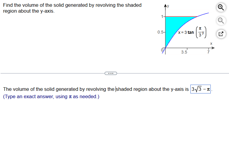 Find the volume of the solid generated by