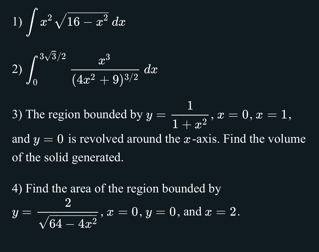 x 2 1 6 - x 2 2 d x 1 ) Above ^ ^ 2 ) 0 3 3 2 2 x
