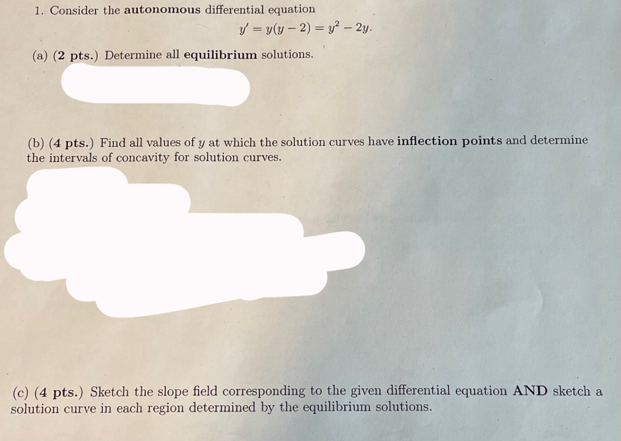 Consider the autonomous differential equation y '