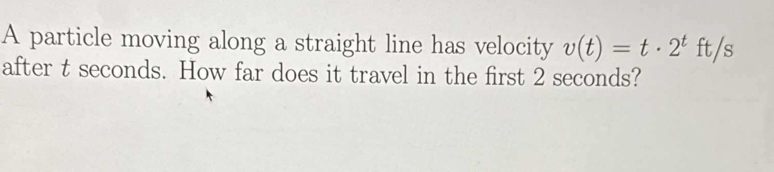 A particle moving along a straight line has