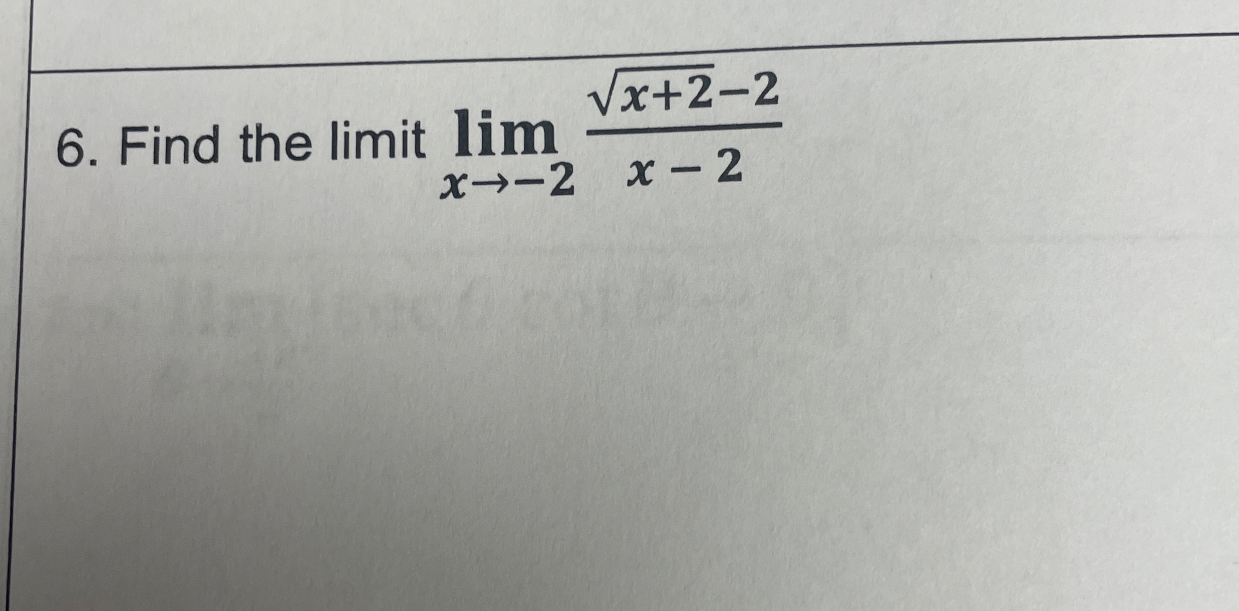 Find the limit lim x - 2 x 2 2 - 2 x - 2