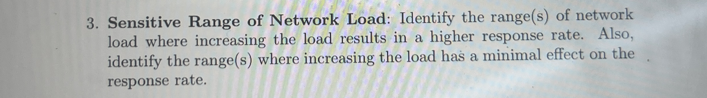 Sensitive Range of Network Load: Identify the