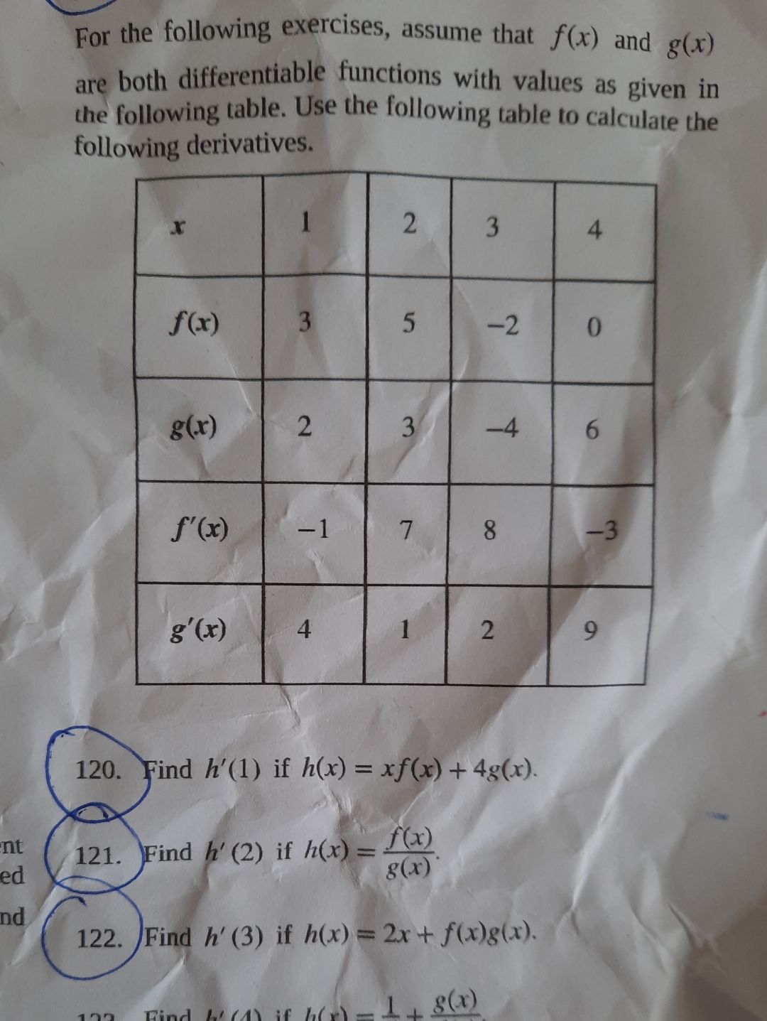 For the following exercises, assume that f ( x )
