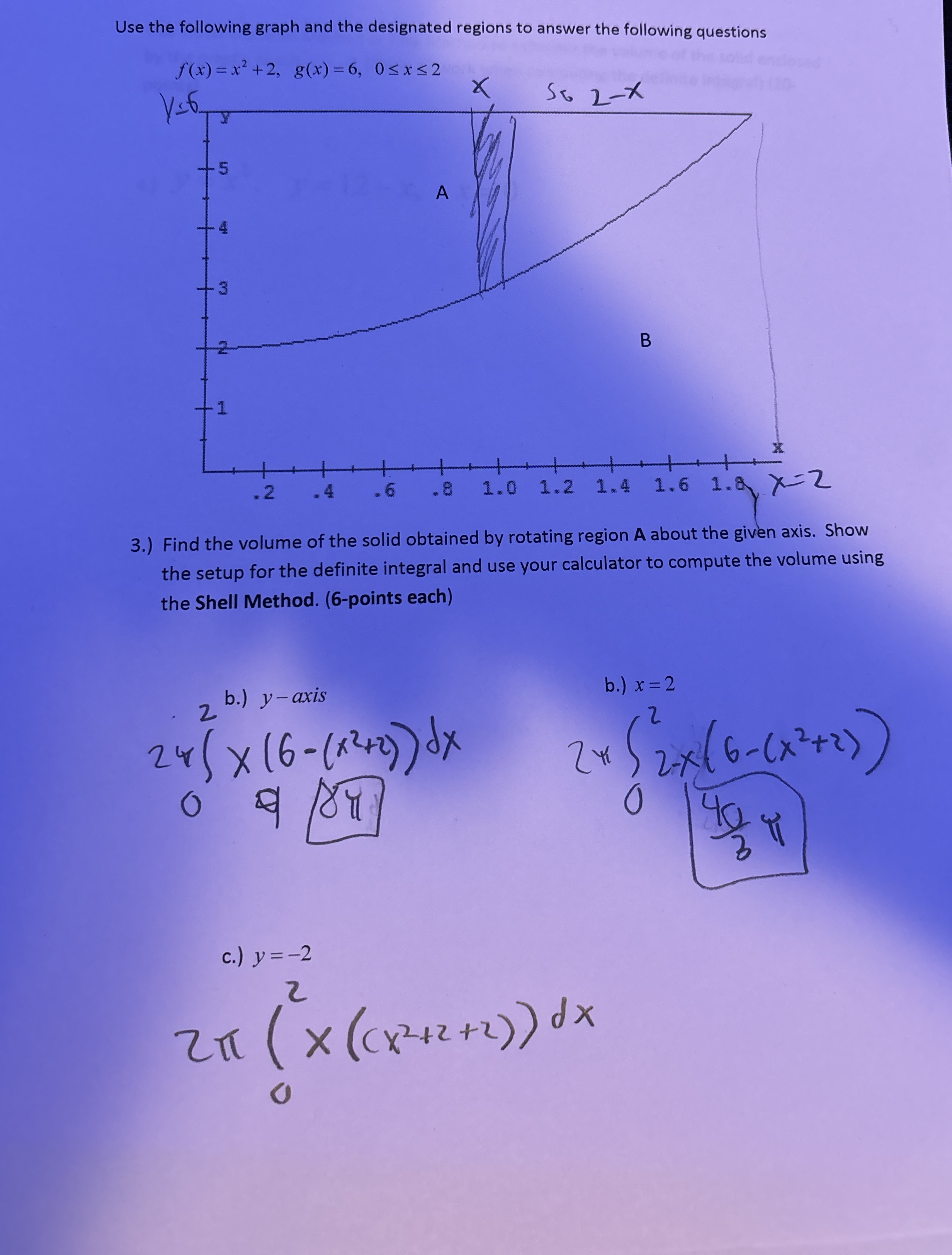 Use the following graph and the designated