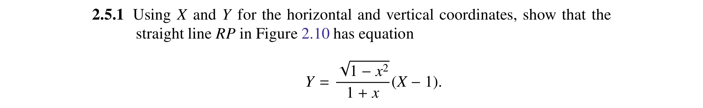 2 . 5 . 1 Using x and Y for the horizontal and