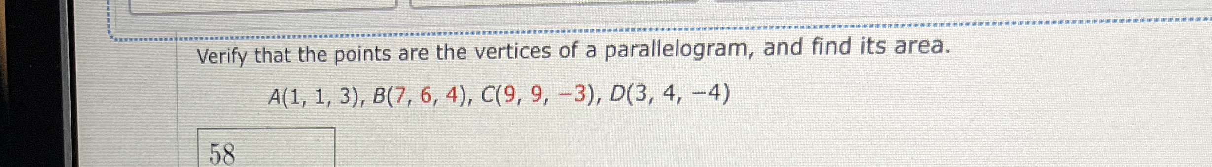 Verify that the points are the vertices of a