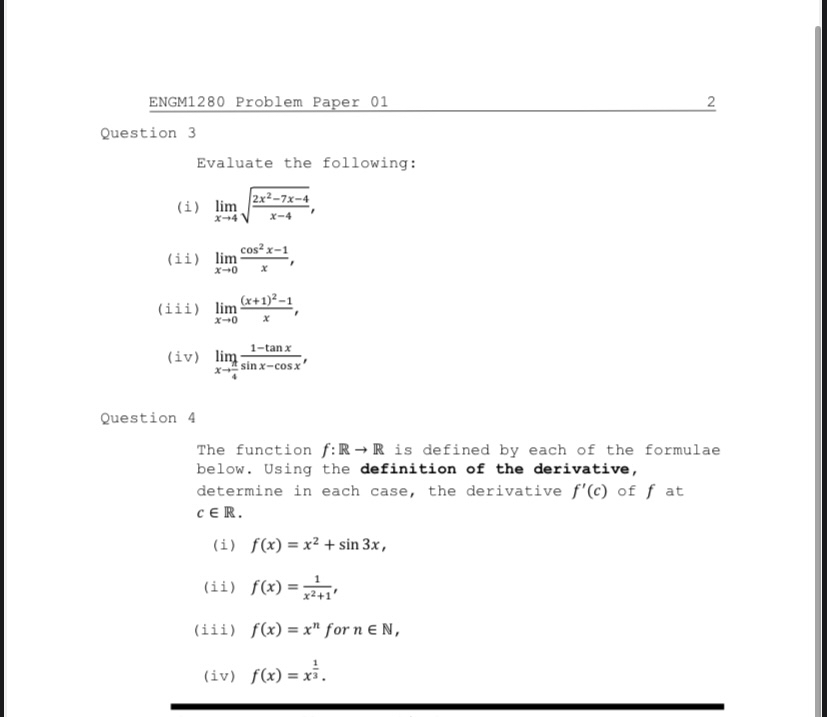 ENGM 1 2 8 0 Problem Paper 0 1 2 Question 3