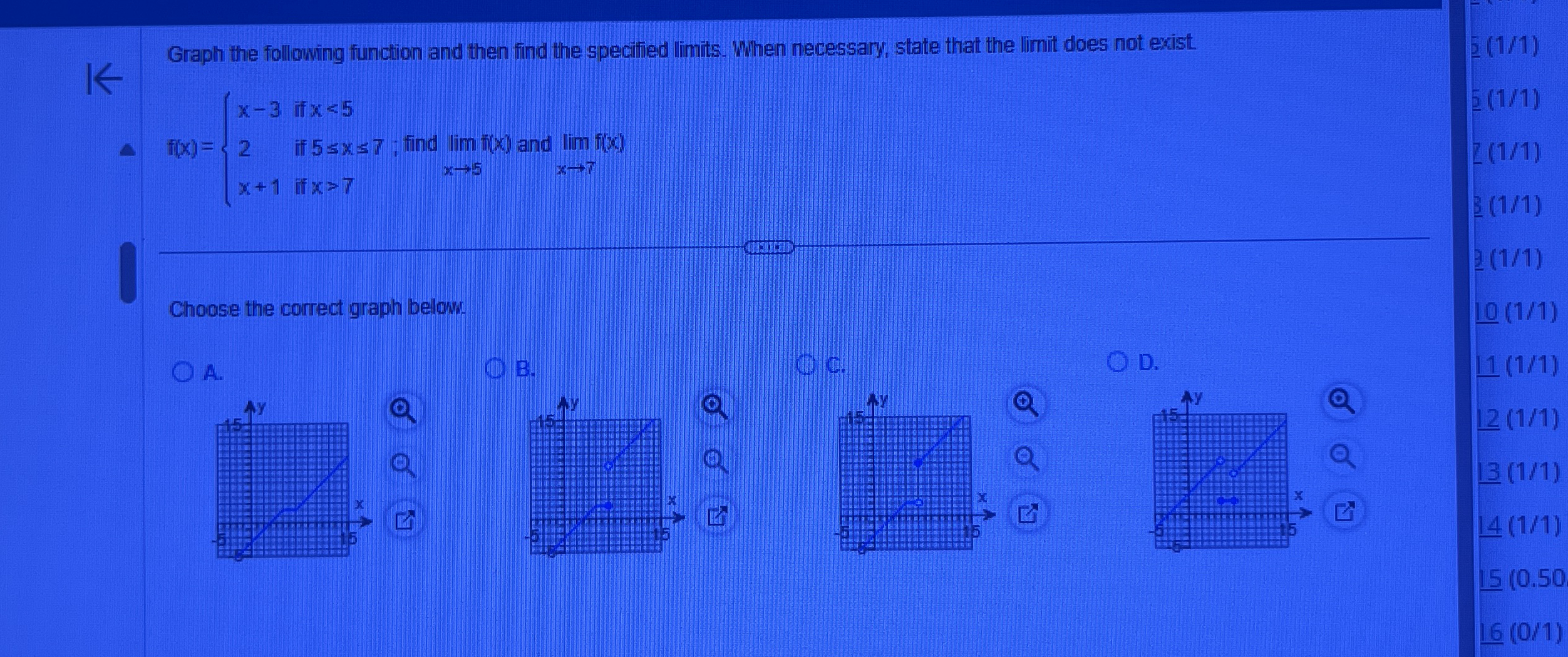Graph the following function and then find the