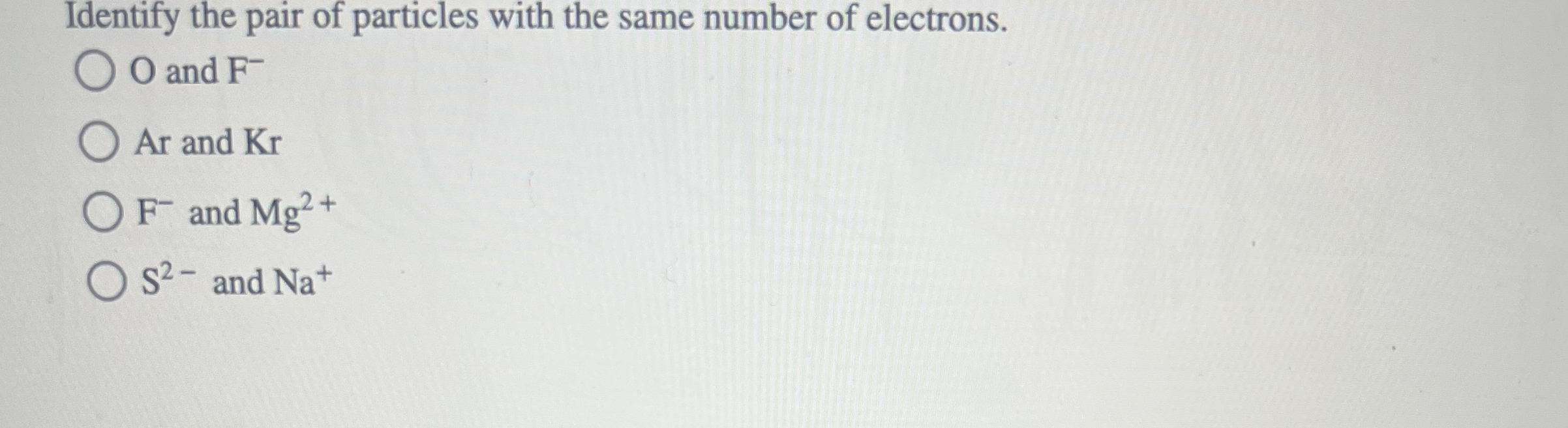 Identify the pair of particles with the same