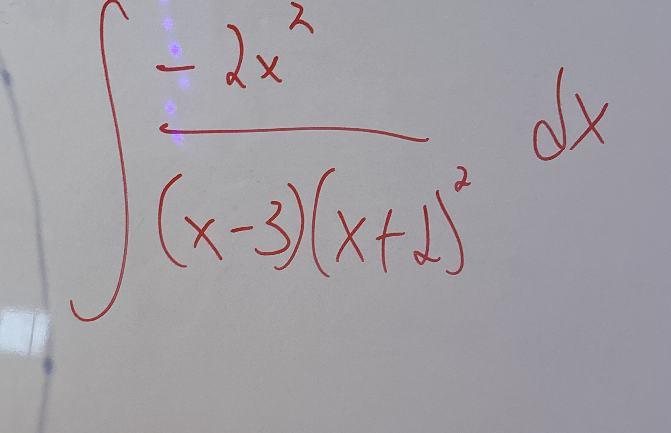 - 2 x 2 ( x - 3 ) ( x + 2 ) 2 d x How to do