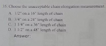 Choose the unacceptable chain elongation