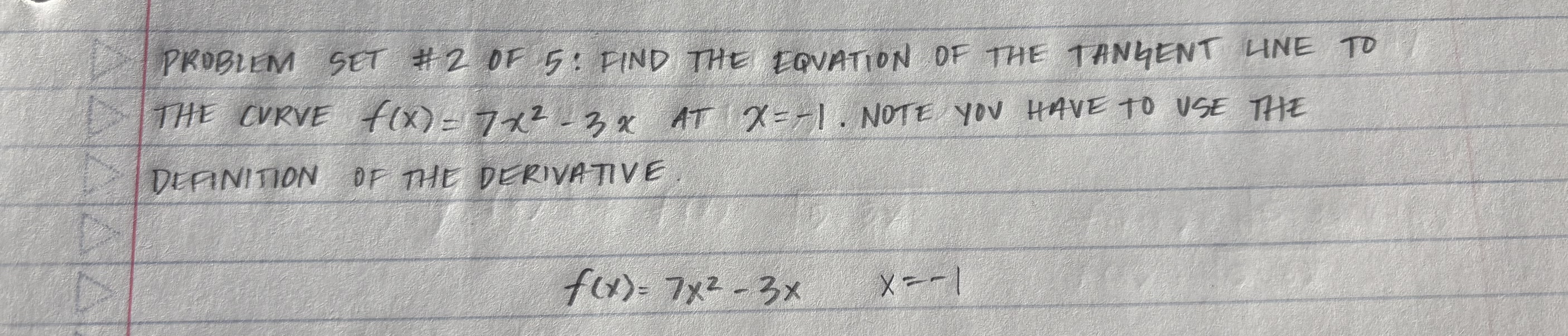 FIND THE EQVATION DF THE TANGENT LINE TO THE