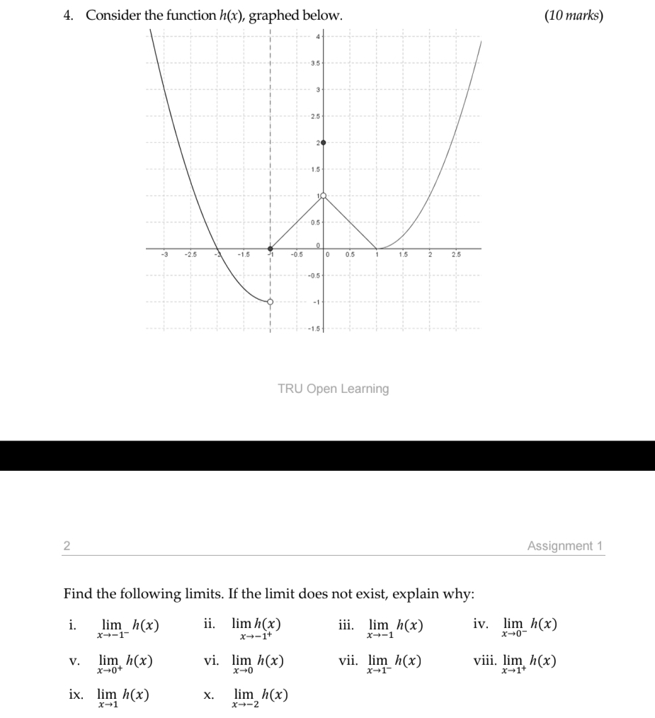 graph is here Consider the function h ( x ) ,