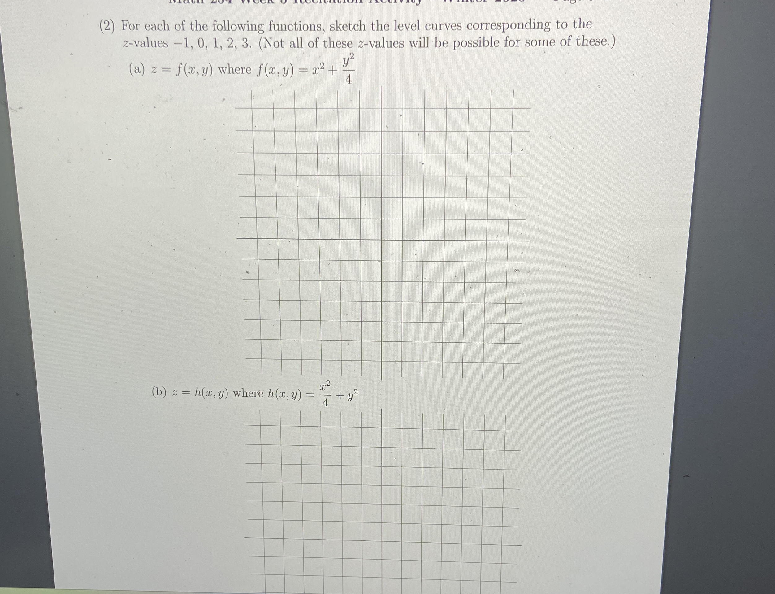 ( 2 ) For each of the following functions, sketch