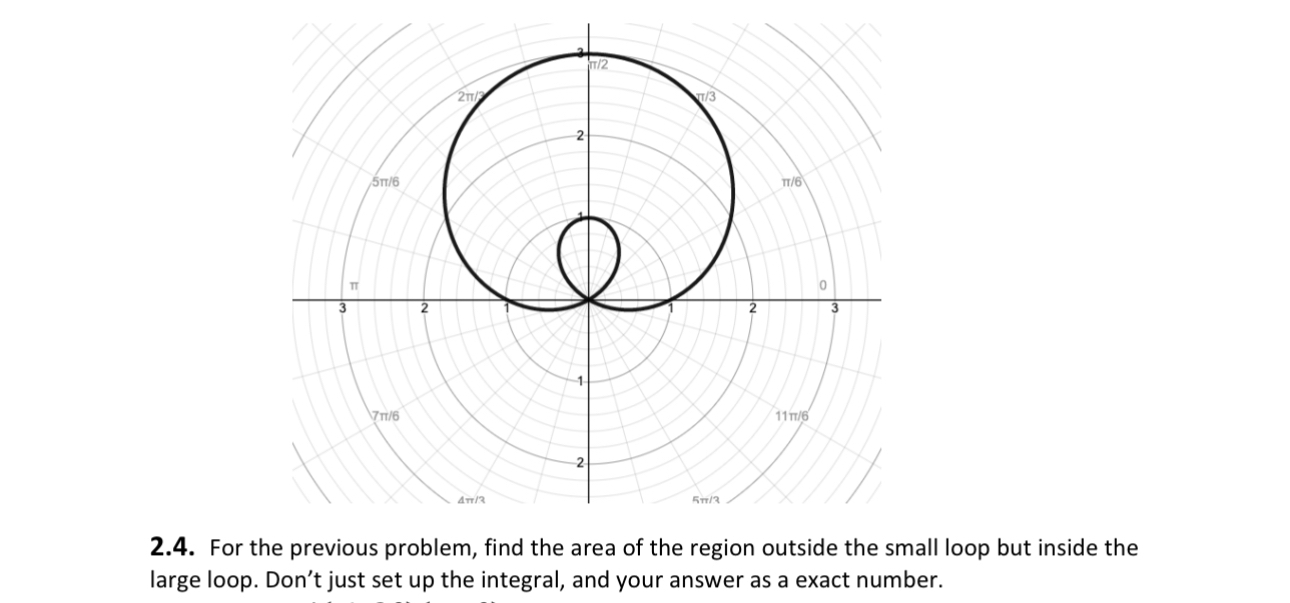 2 . 4 . For the previous problem, find the area