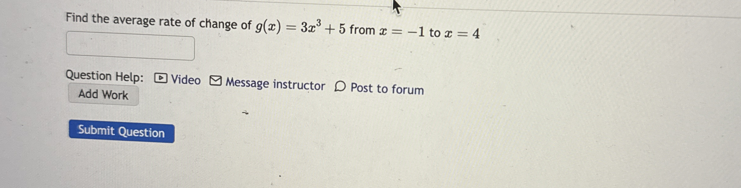 Find the average rate of change of g ( x ) = 3 x