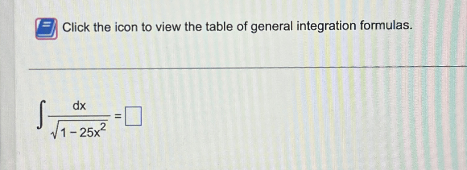 Click the icon to view the table of general