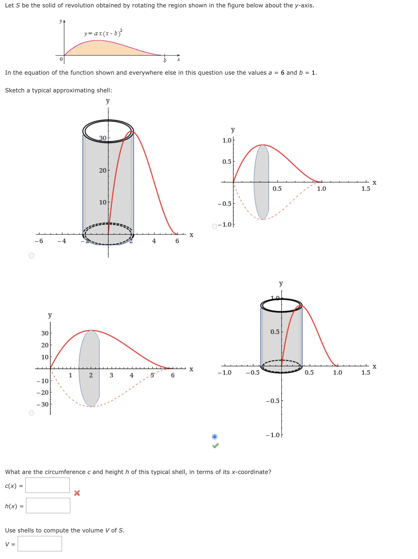 Let \ ( S \ ) be the solid of revolution obtained