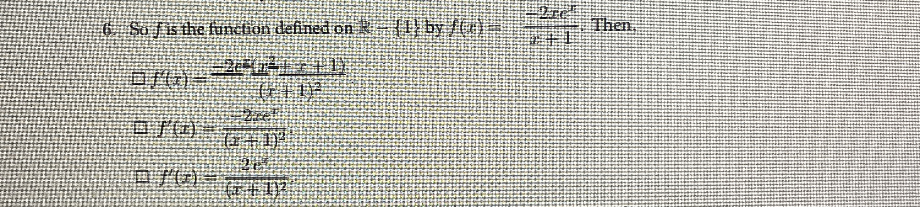 So f is the function defined on R - { 1 } by f (