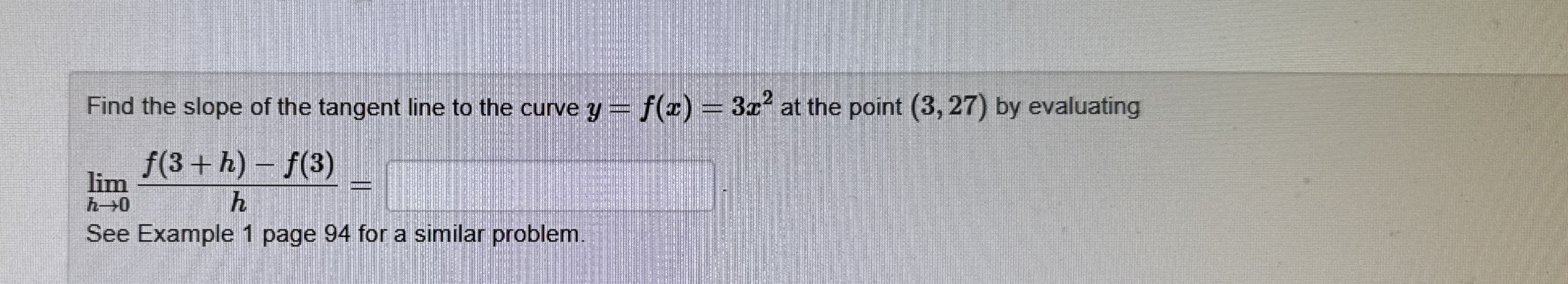 Find the slope of the tangent line to the curve y