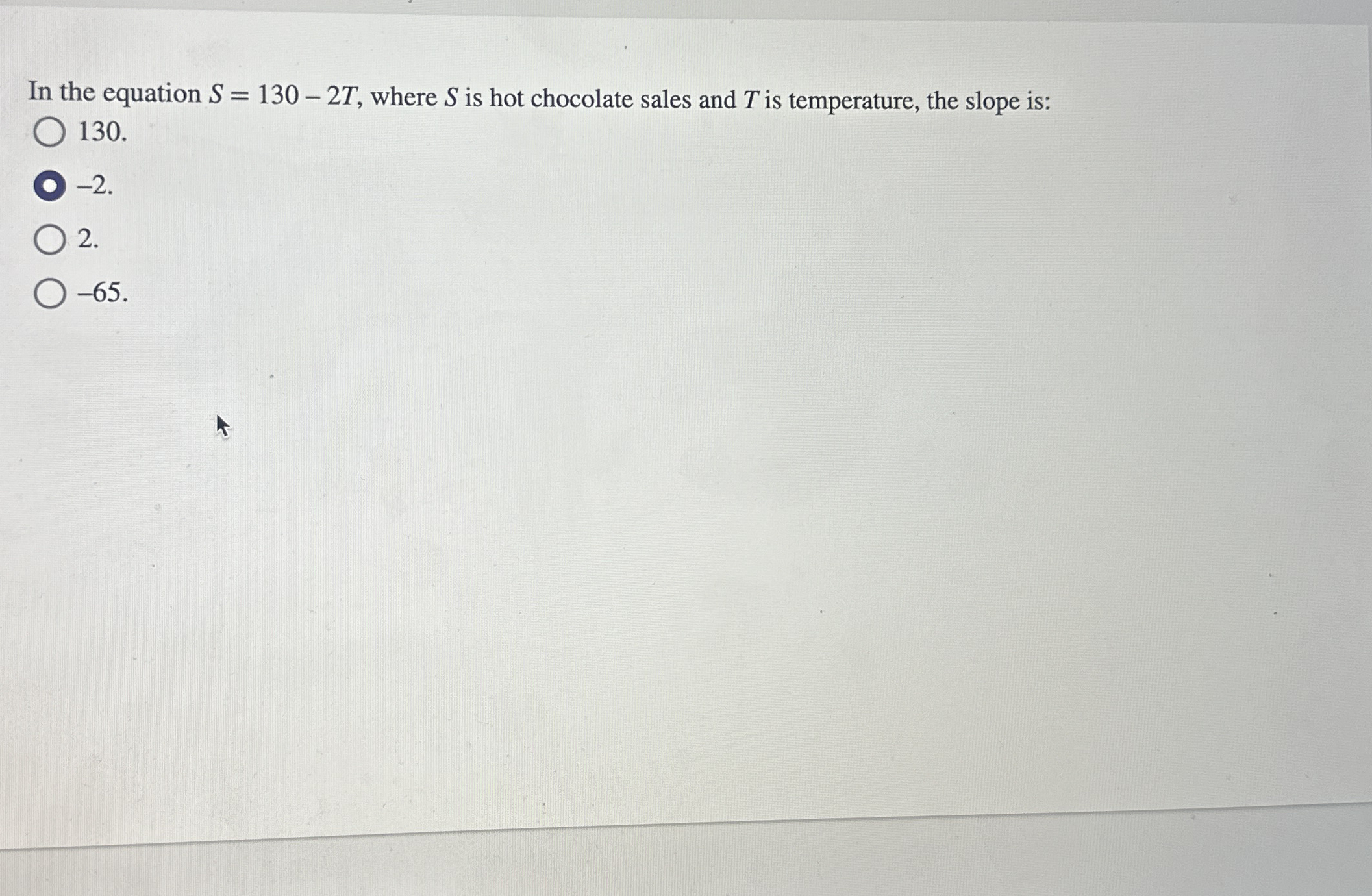In the equation S = 1 3 0 - 2 T , where S is hot