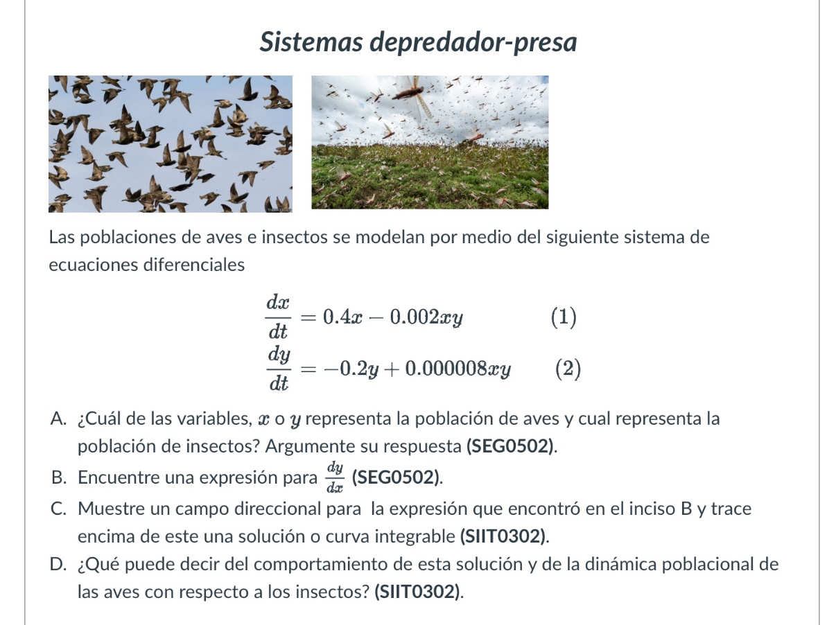 Sistemas depredador - presa Las poblaciones de
