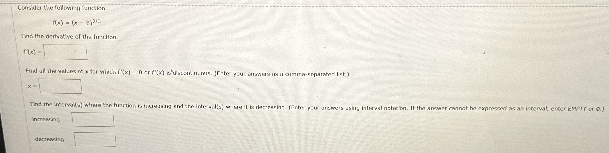 Consider the following function. f ( x ) = ( x -