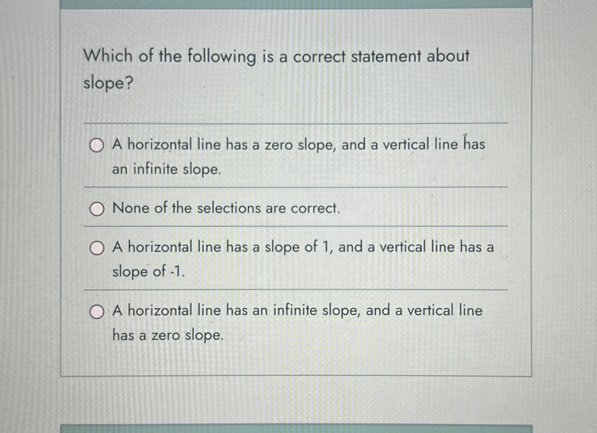 Which of the following is a correct statement