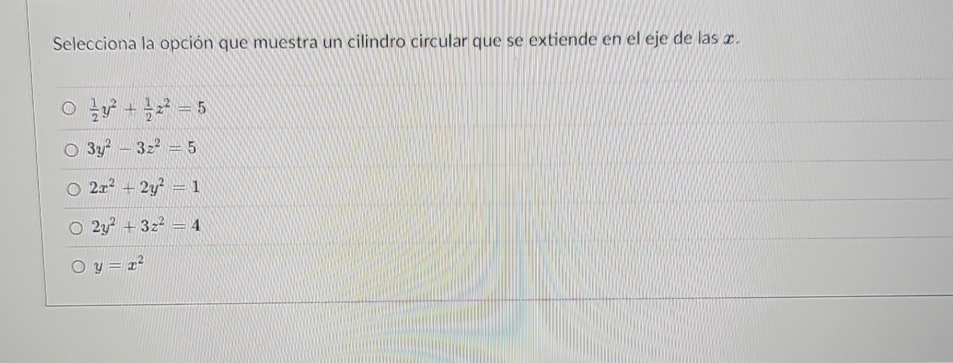 Selecciona la opci n que muestra un cilindro