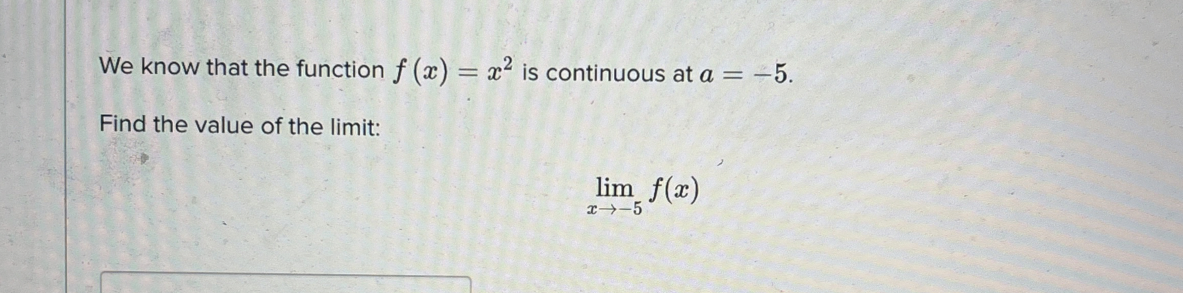 We know that the function f ( x ) = x 2 is