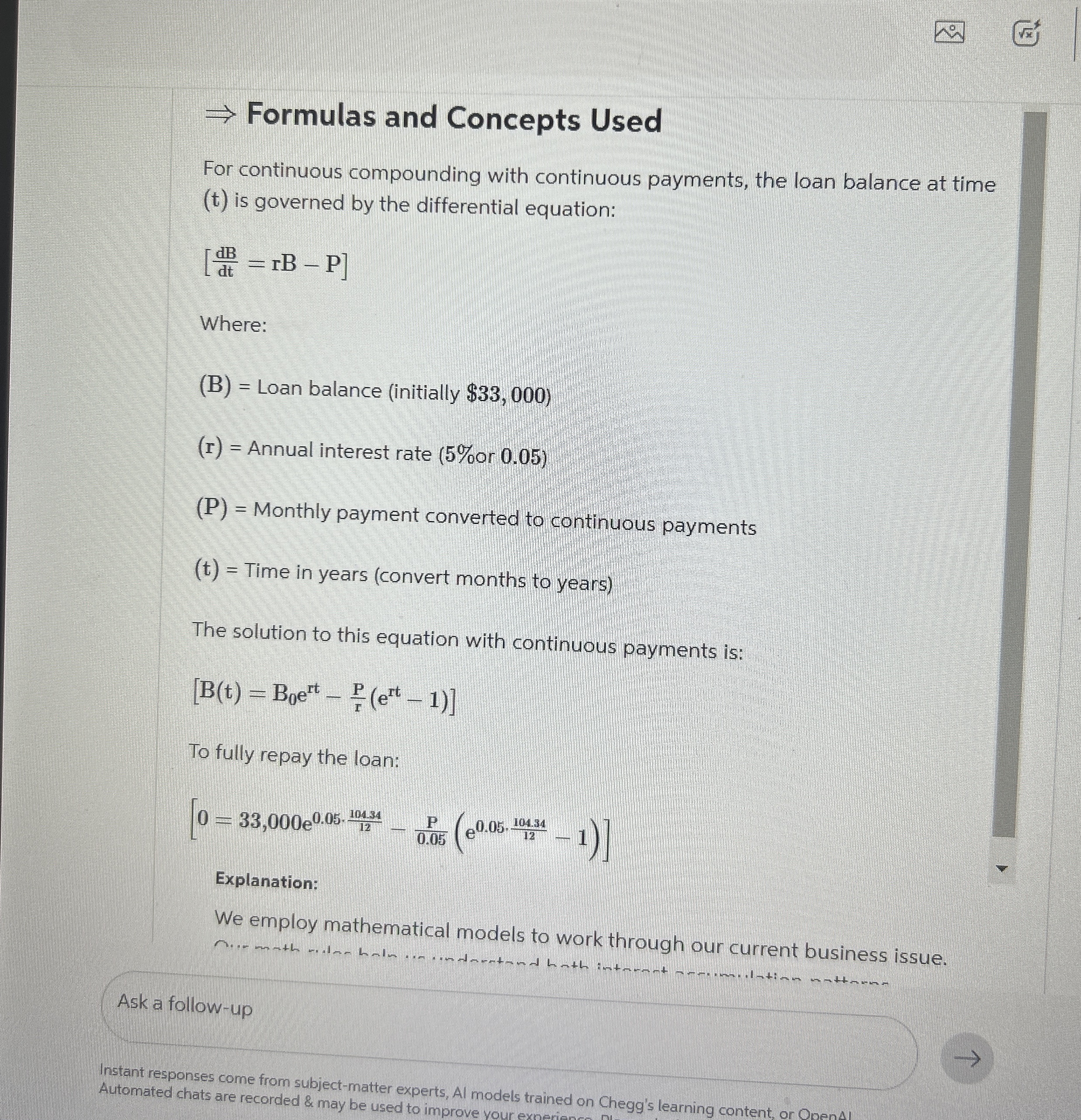 I dont understand how the solution to the diff