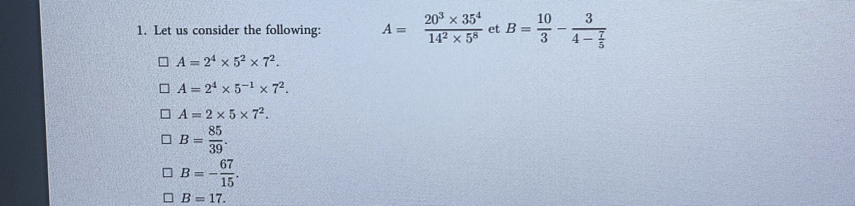 Let us consider the following: A = 2 0 3 3 5 4 1