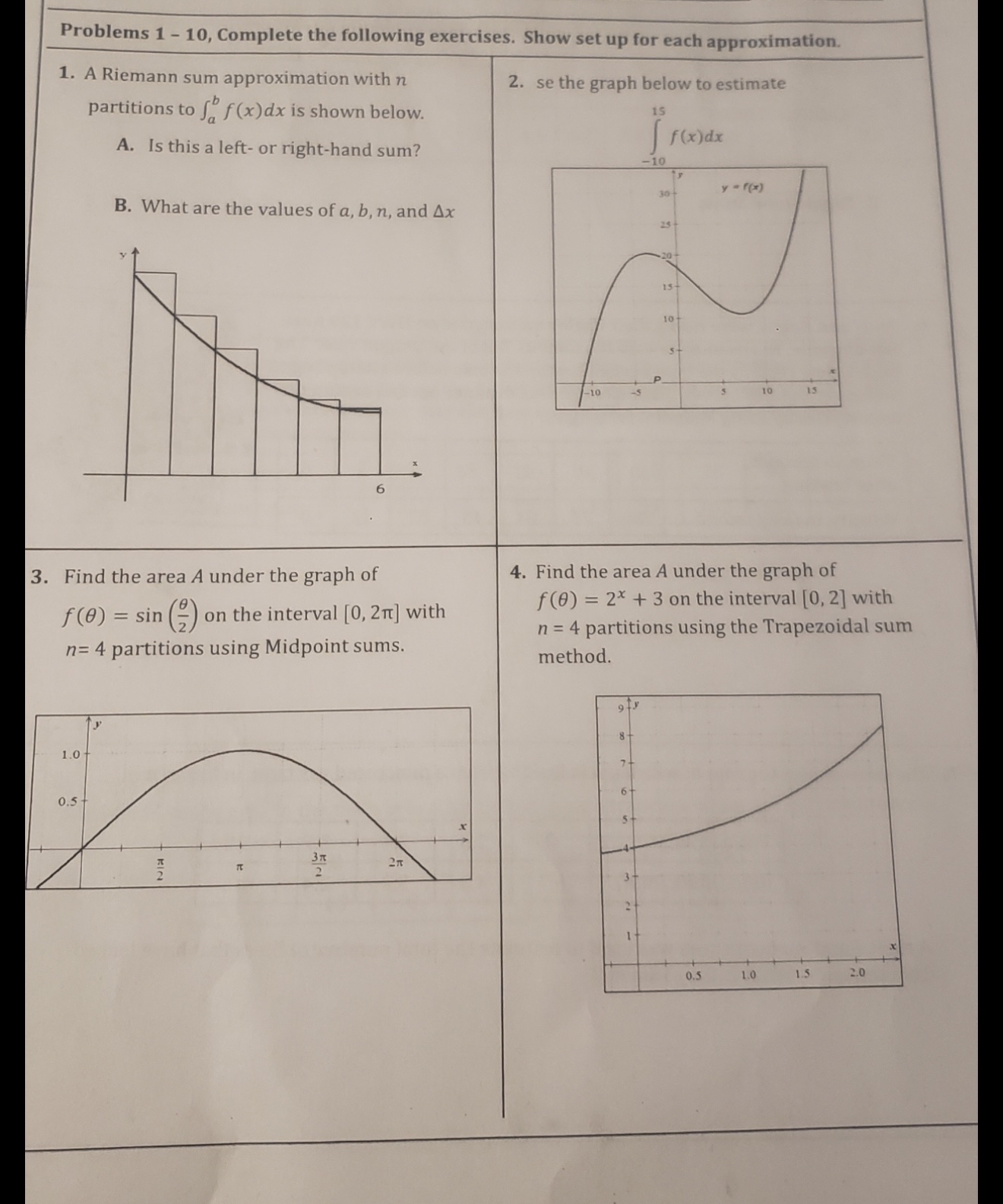 Problems 1 - 1 0 , Complete the following