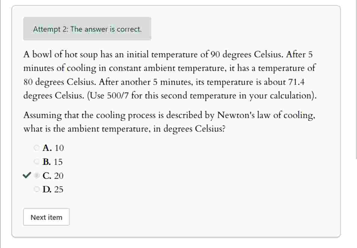 Attempt 2 ; The answer is correct. A bowl of hot