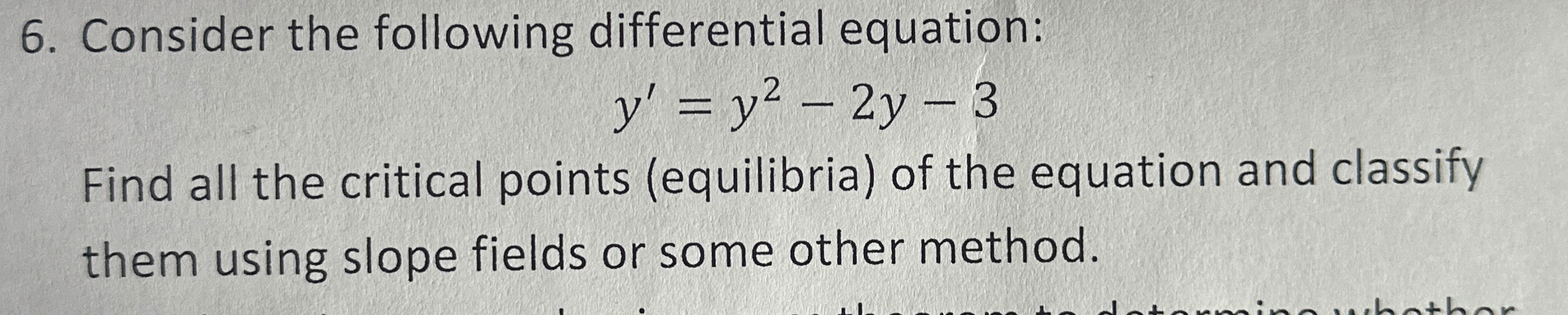 Consider the following differential equation: y '