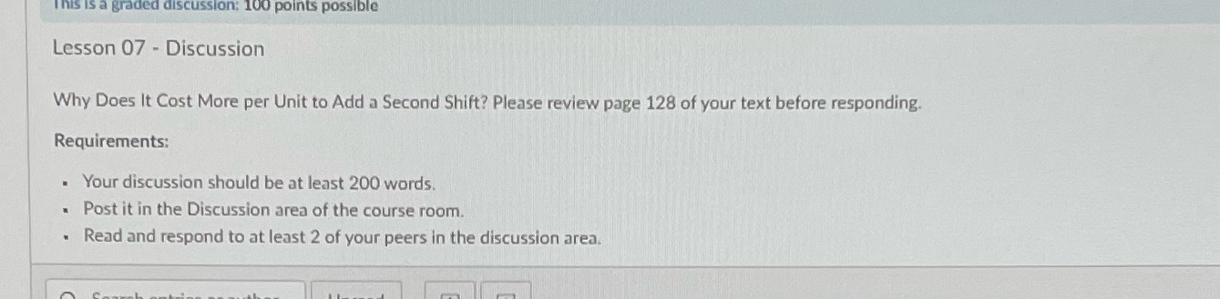 This is a graded discussion: 100 points possible