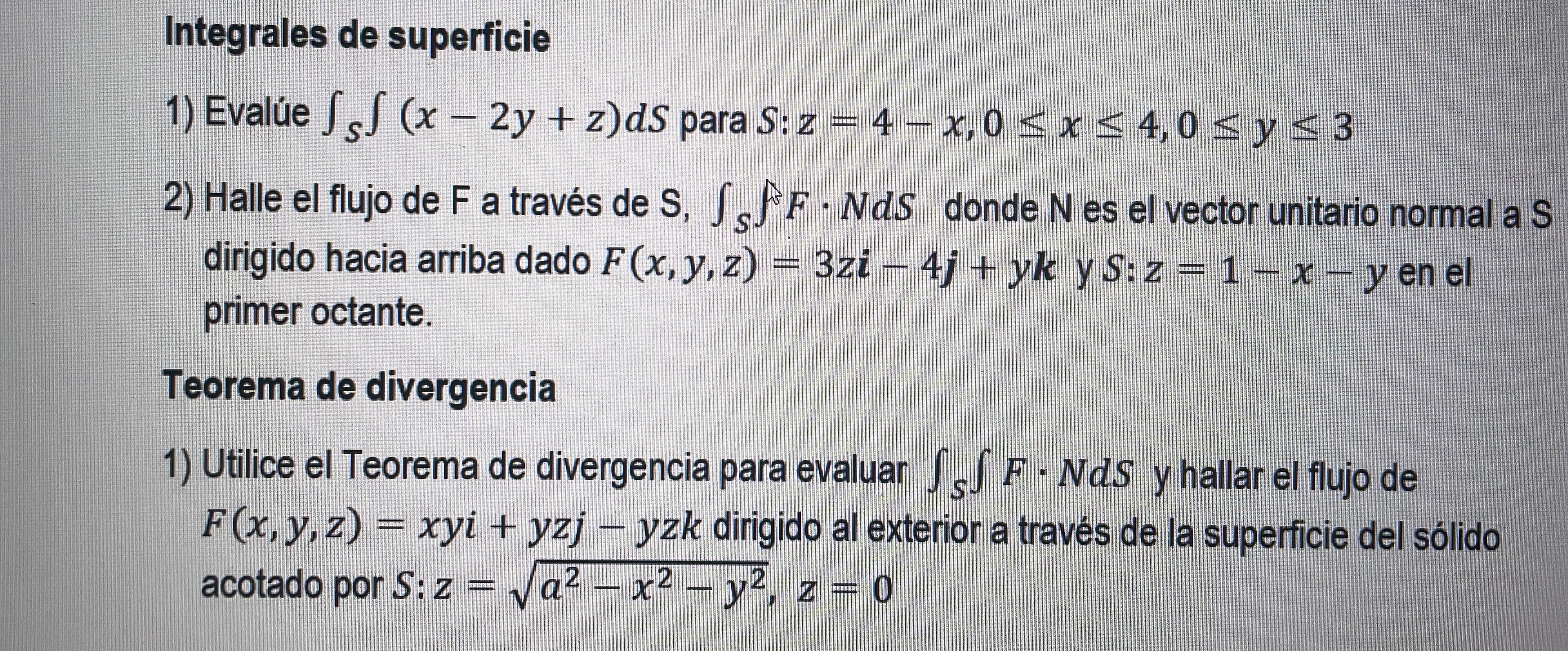 Integrales de superficie 1 ) Eval e JsJ ( x - 2 y