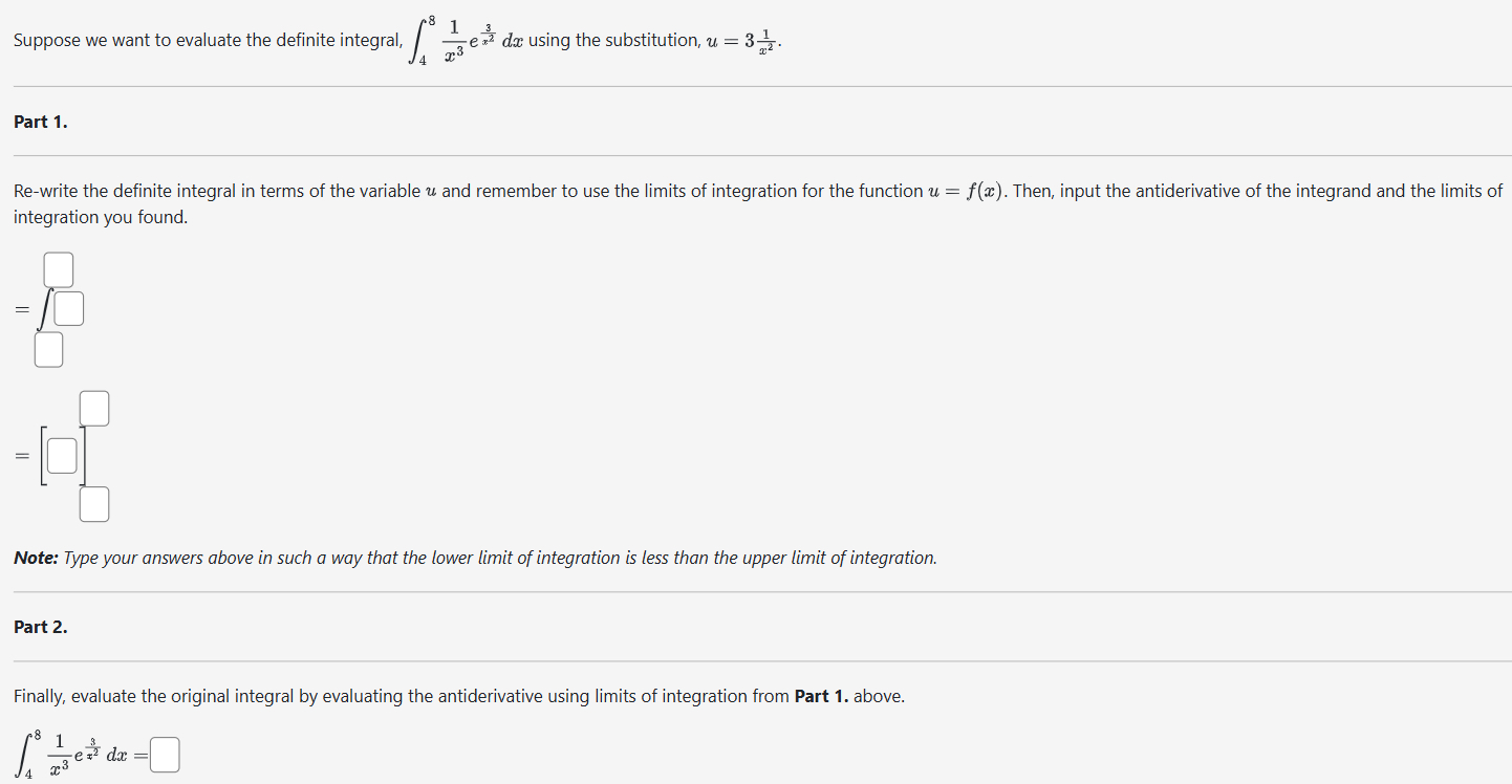 Suppose we want to evaluate the definite