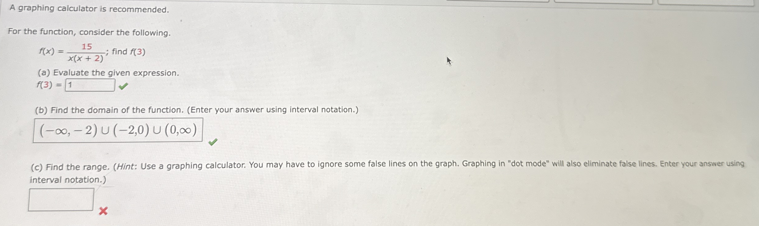 A graphing calculator is recommended. For the