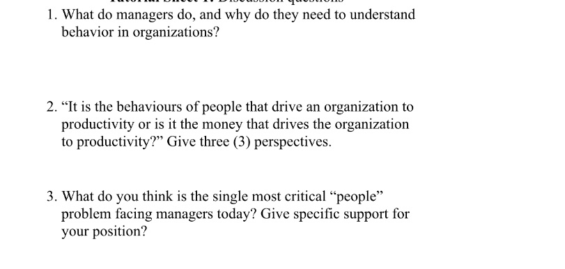 1. What do managers do, and why do they need to