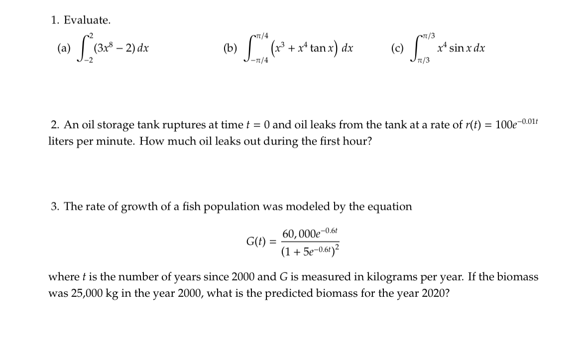 Evaluate. ( a ) - 2 2 ( 3 x 8 - 2 ) d x ( b ) - 4