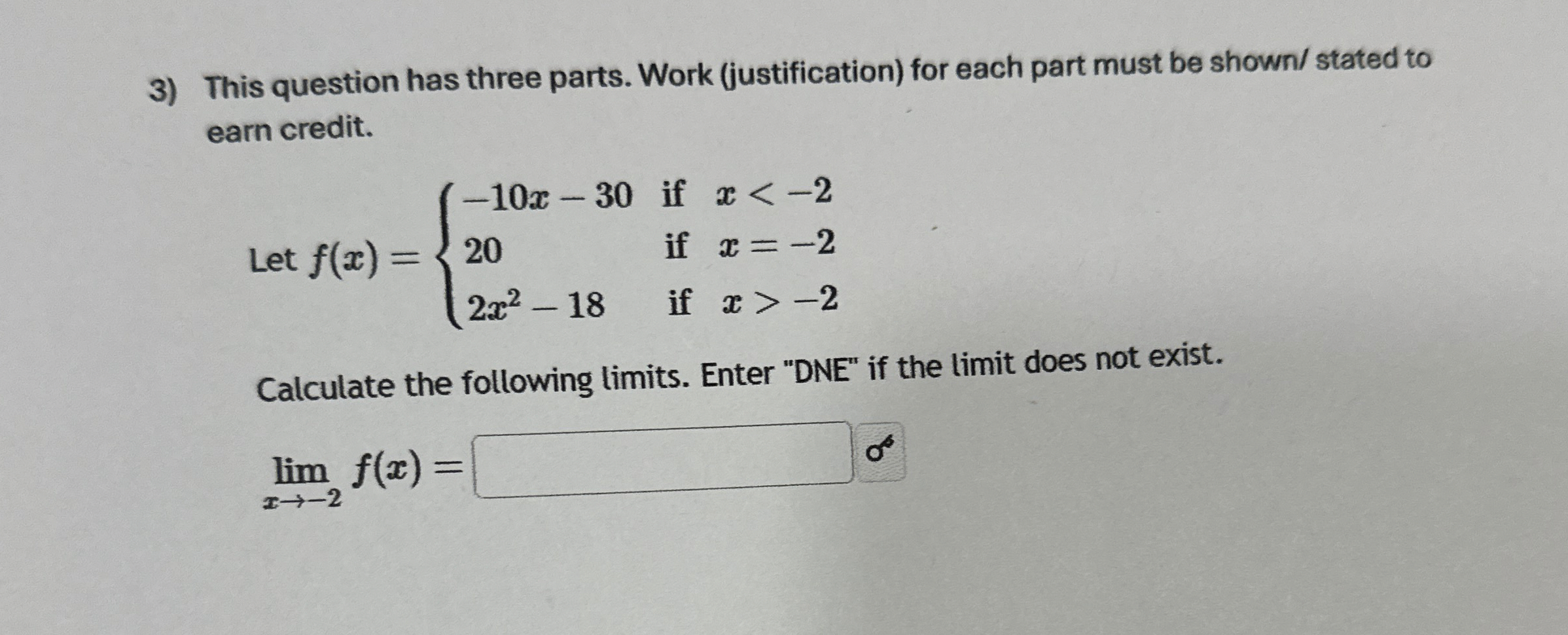 This question has three parts. Work (