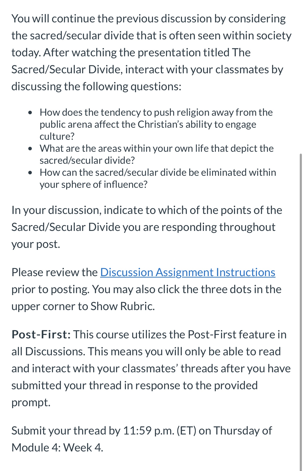 You will continue the previous discussion by