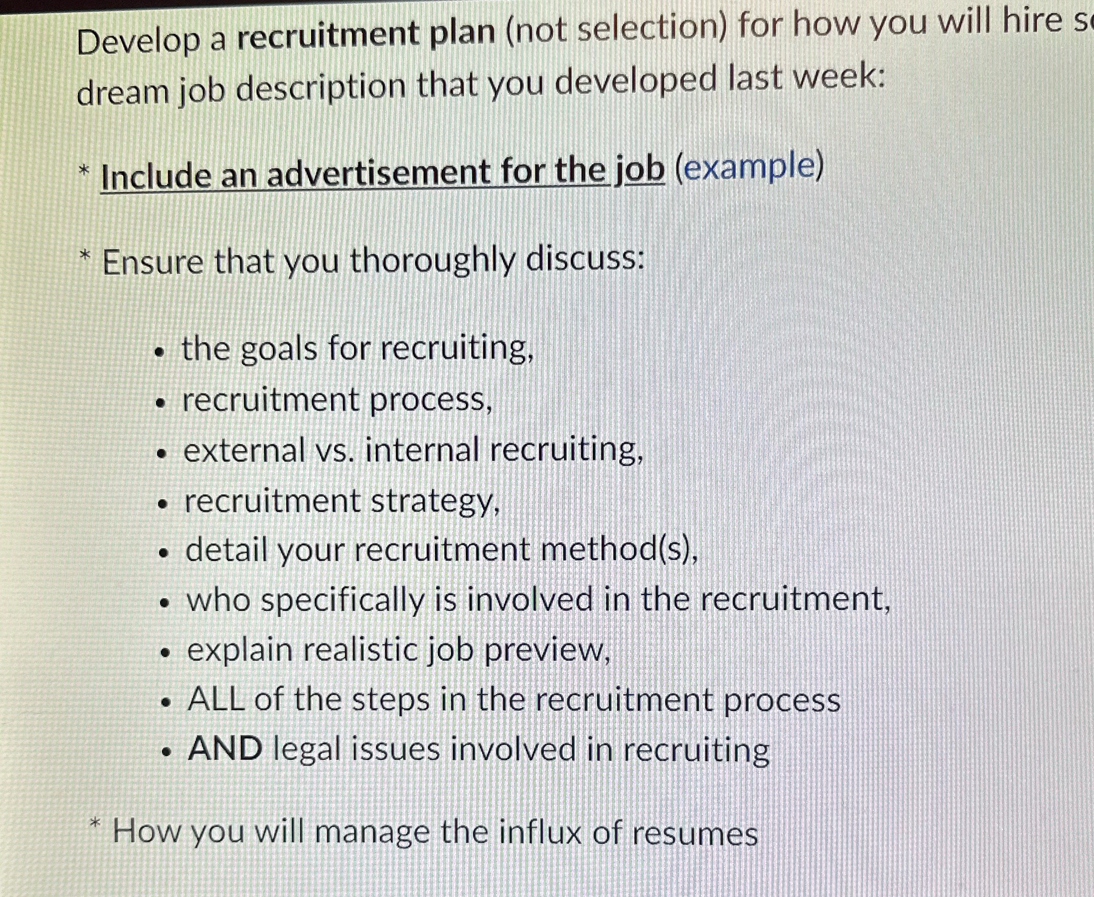 This would be based off a paper I did where my