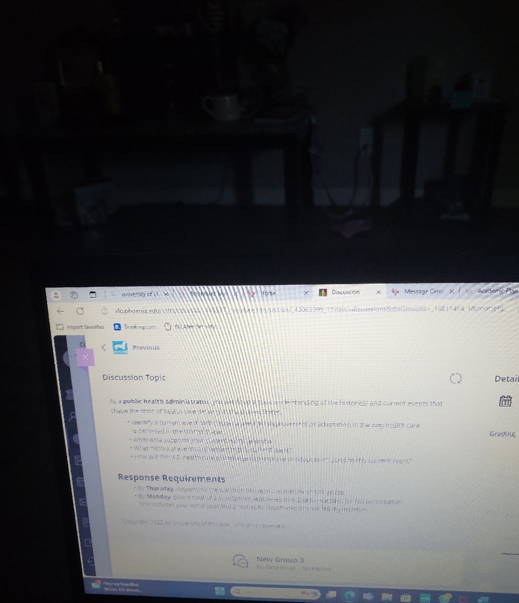 identify a current event that creates a need for