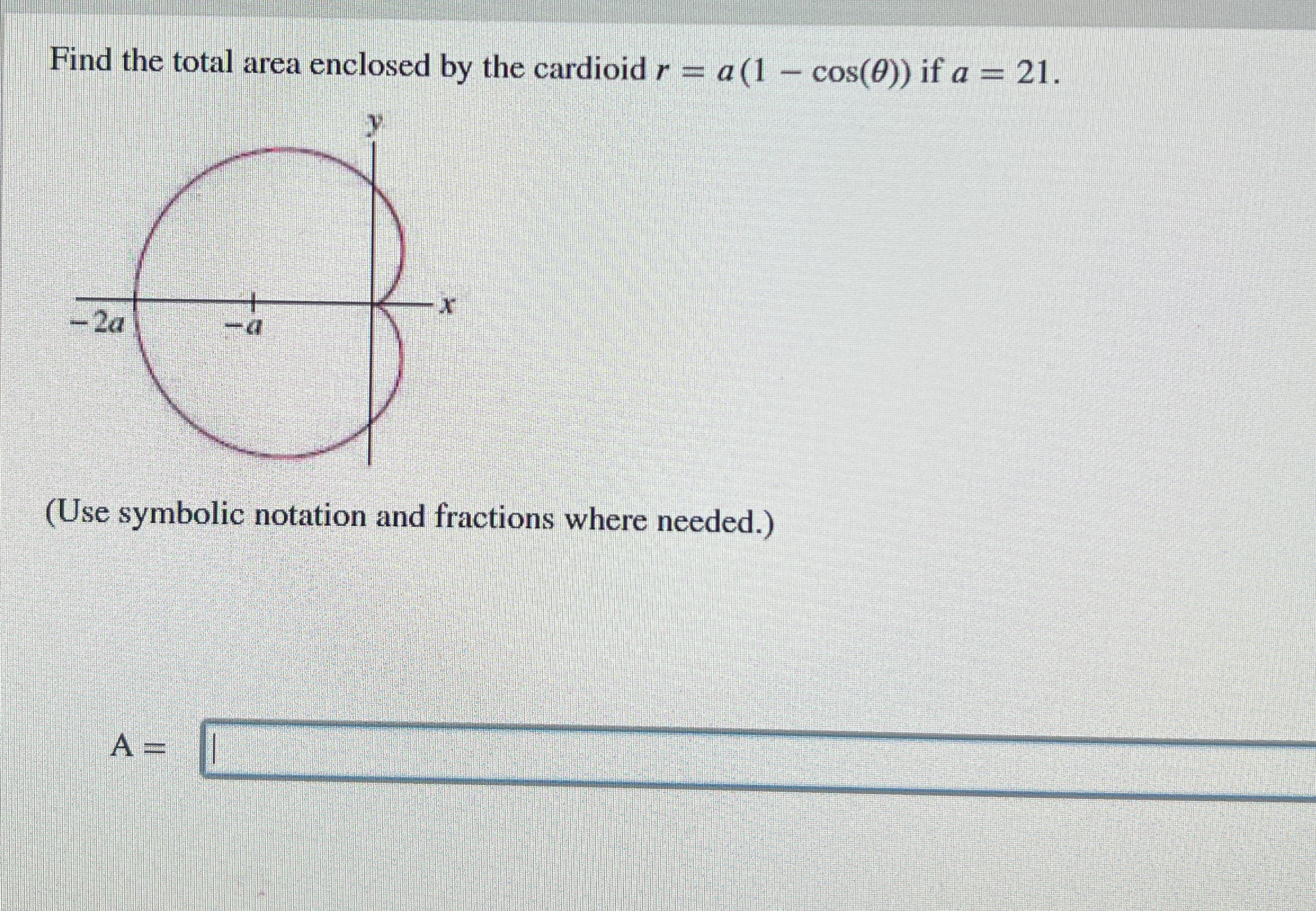 Find the total area enclosed by the cardioid r =
