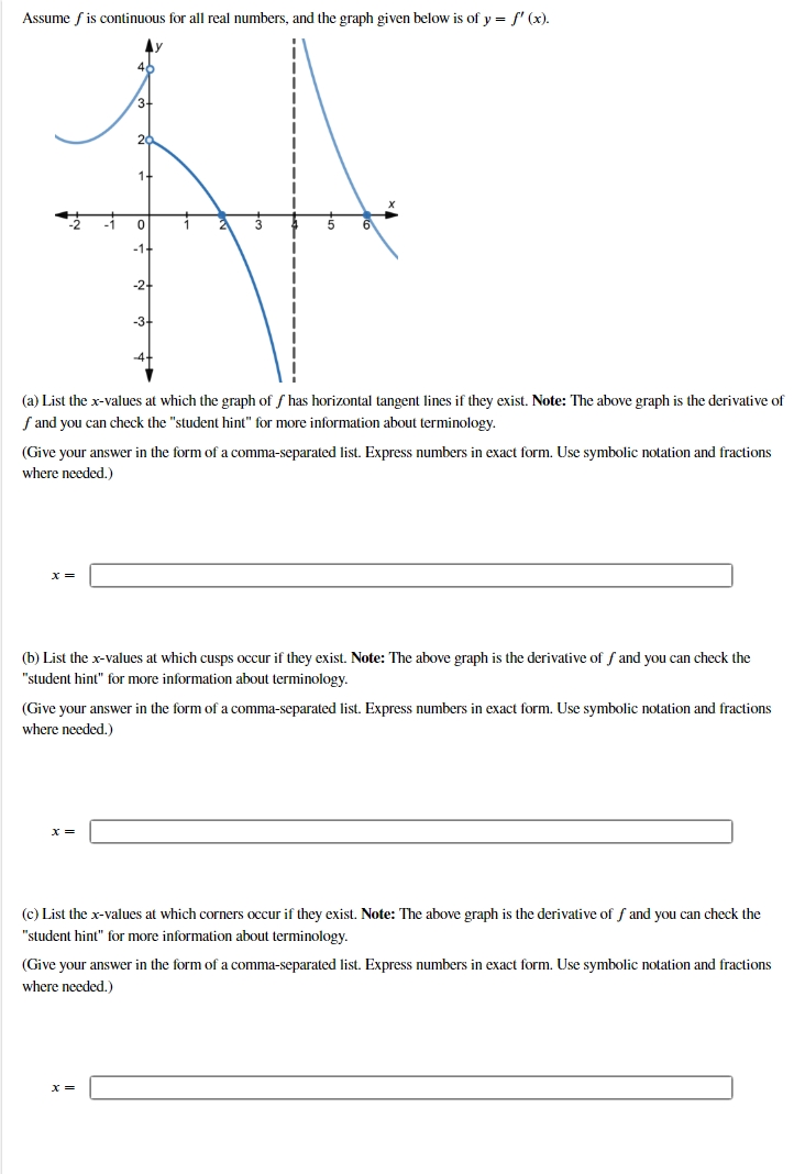Assume \ ( f \ ) is continuous for all real