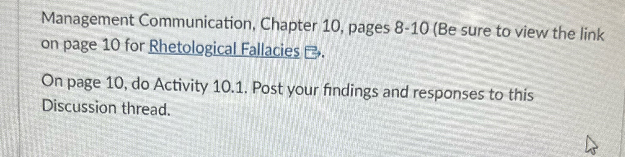 Management Communication, Chapter 10, pages 8-10