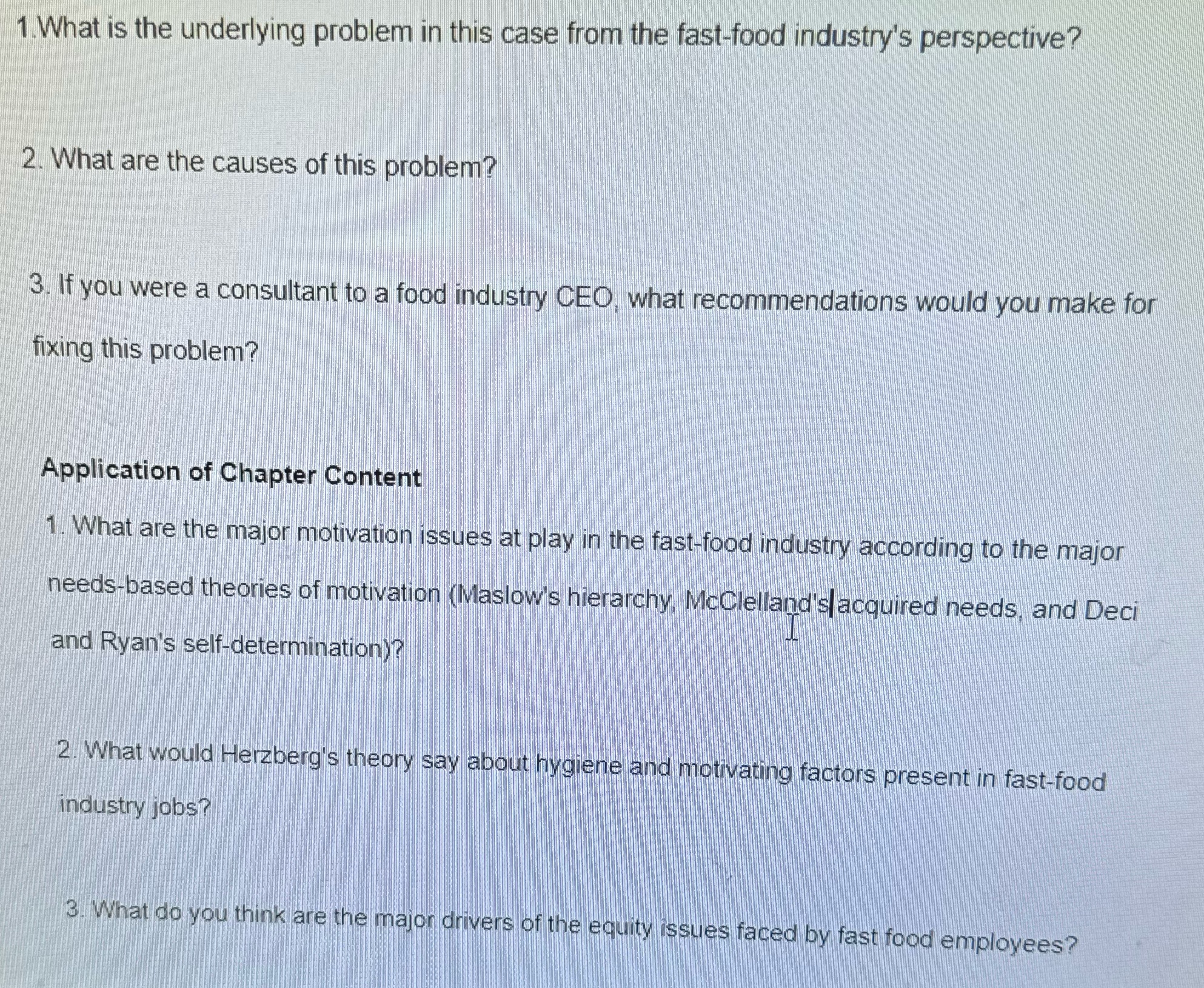 1.What is the underlying problem in this case