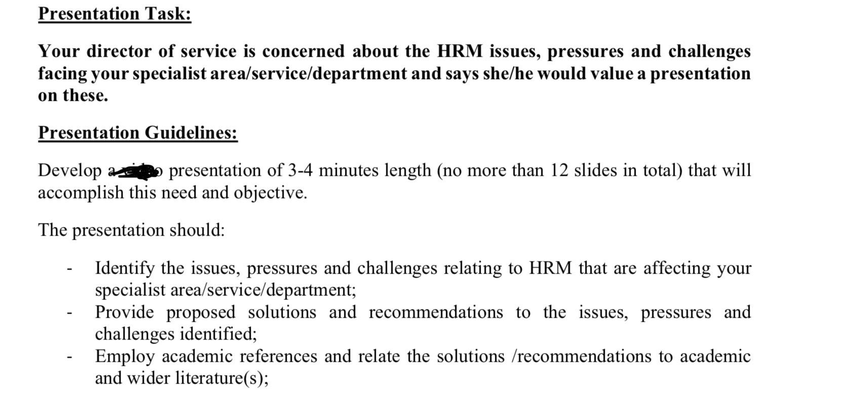 Write the content in each slide in the